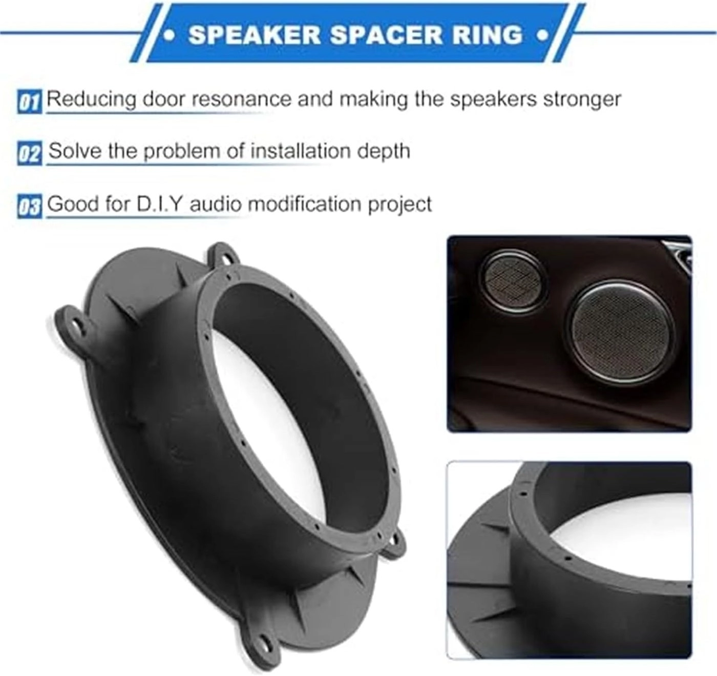 Speaker Spacer Ring - Mazda CX-5 (2013-2016) Mazda CX-9 (2016-2023) Mazda 3 (2014-2018) Mazda 6 (2016-2020)