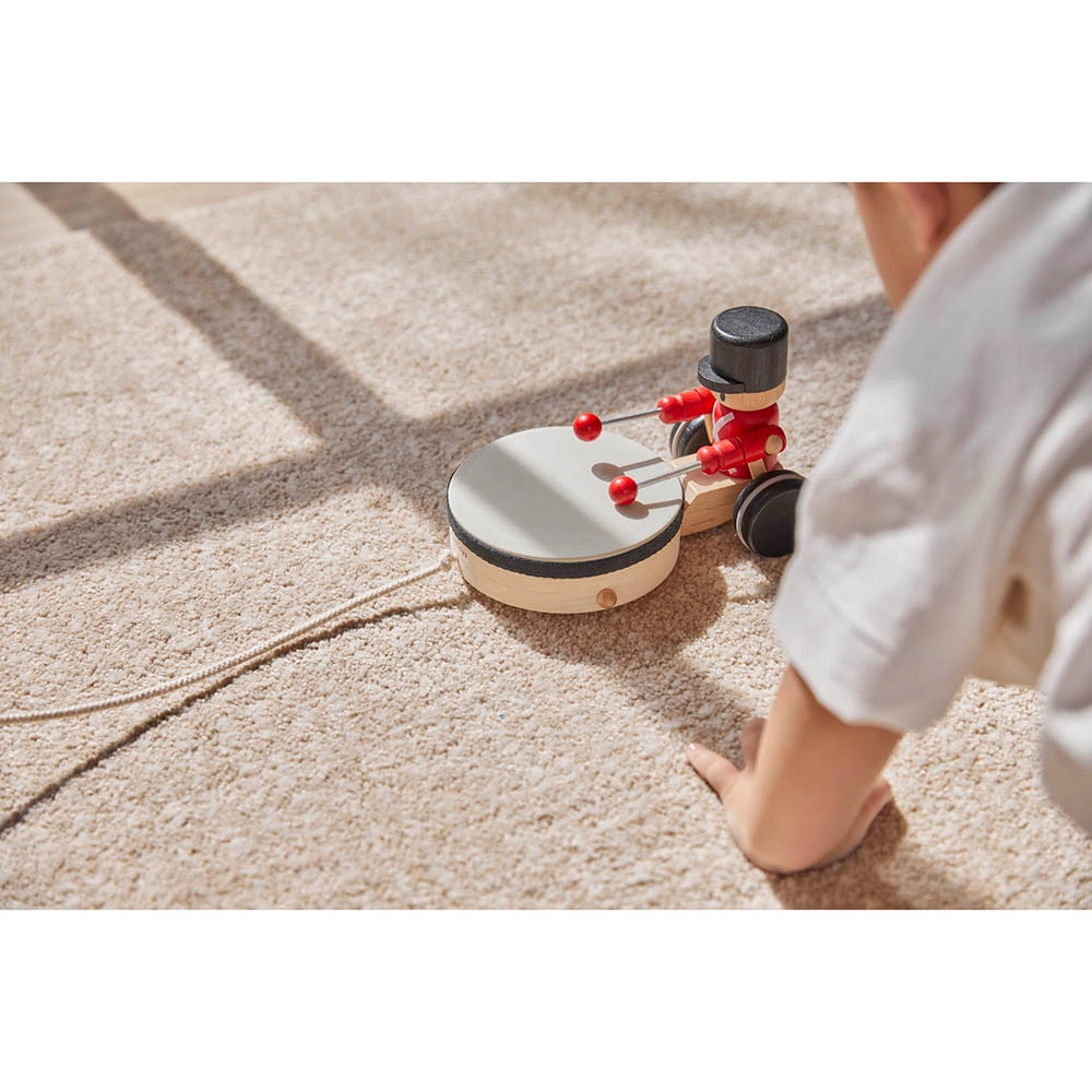 Pull Along Drummer - Multi Colour 1+