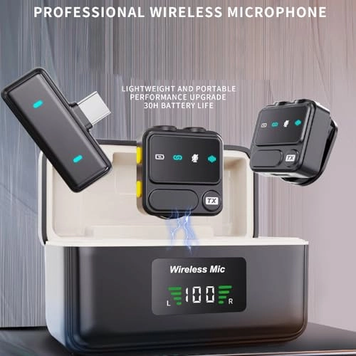 Portable Wireless Laval Microphone - 2 2.4g