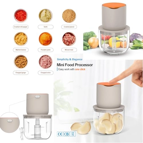 Electric Food Processor - 600ML Type-C Rechargeable