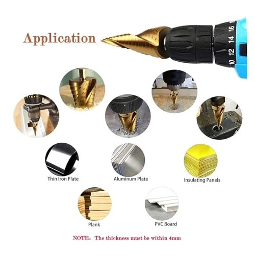 Spiral Grooved Drill Bits - Stainless Steel 3PCS 3-12 4-12 4-20