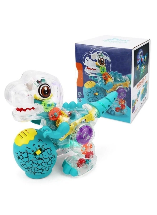 REZA TOYS SHOP Transparent Gear Dinosaur Toy T-Rex - 3 years+