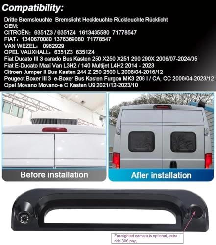 TFT LCD Monitor + Reversing Camera - Night vision 1280 x 720