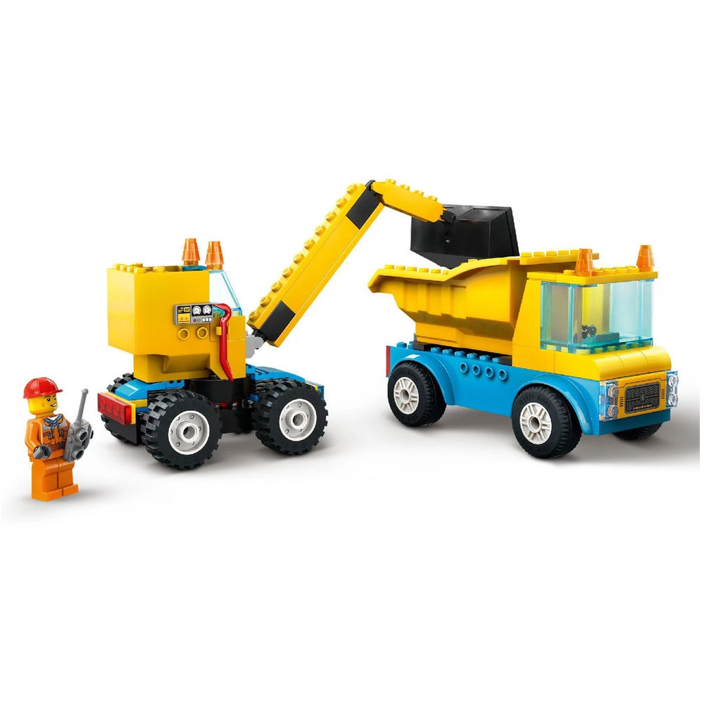 LEGO City Construction Trucks And Wrecking Ball Crane (60391)