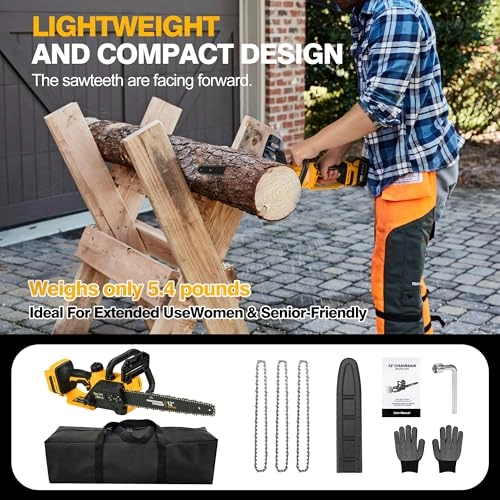 Brushless Electric Chainsaw - 1200 Watts