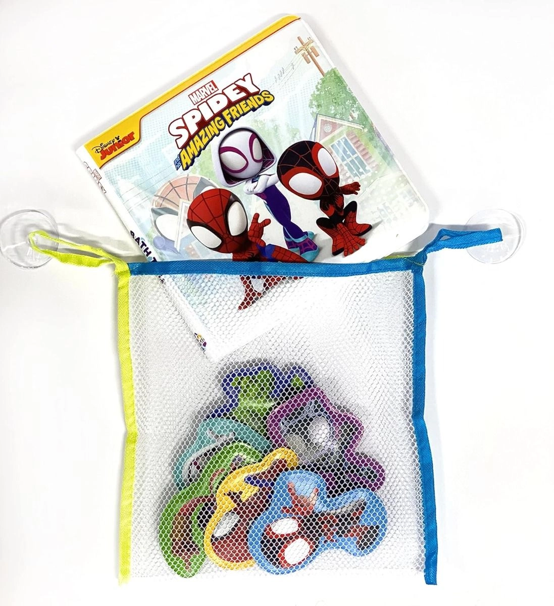 Marvel Spidey Bath Time Books - Waterproof 6 suction cup figures