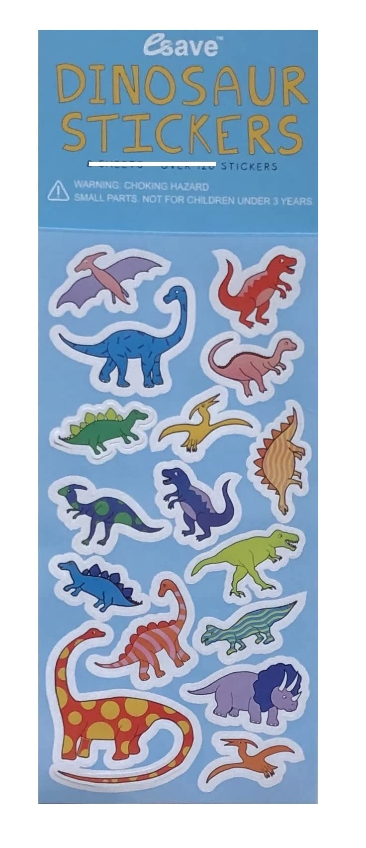 Plastic Table Cover - 2 + Dinosaur Sticker Sheet - 1