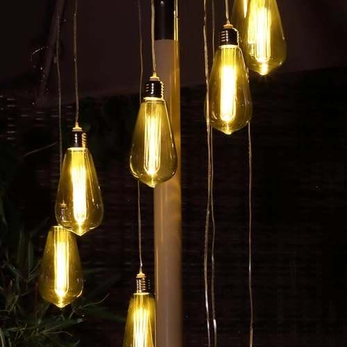 Bulb Spiral Chandelier - Battery Operated 4 x AA 95cm