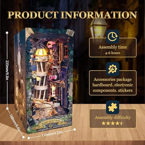 Book Nook Kit - Magic Night Alley 1:12