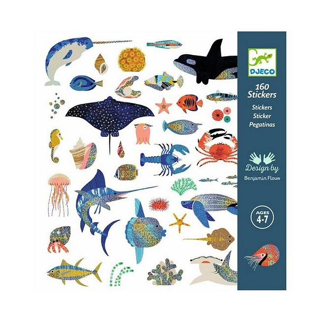 Ocean Sticker Book Metallic 160 pcs