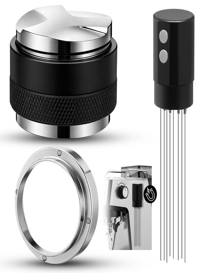 Zhehao Espresso Distributor and Tamper - 51mm + Espresso Dosing Funnel + Magnetic WDT Tool - Magnetic 0.35mm