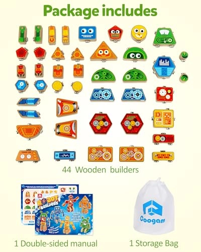 Coogam Take-Apart Robot Blocks - 3 years+ 5 pieces