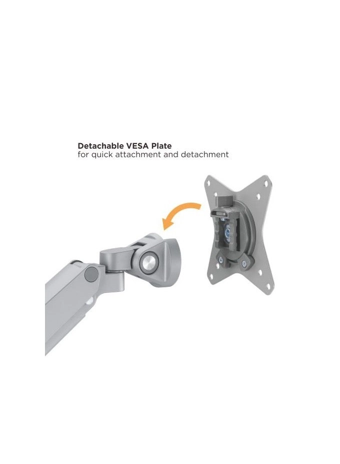 Triple Monitor Arm Stand - 3 30 in 75x75mm 100x100mm