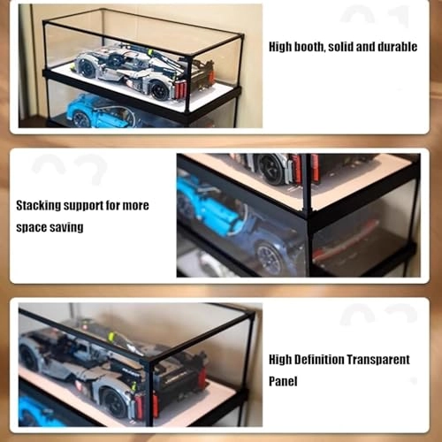 Transparent Acrylic Display Box for LEGO 21350 Shark Sailboat - 2mm thickness