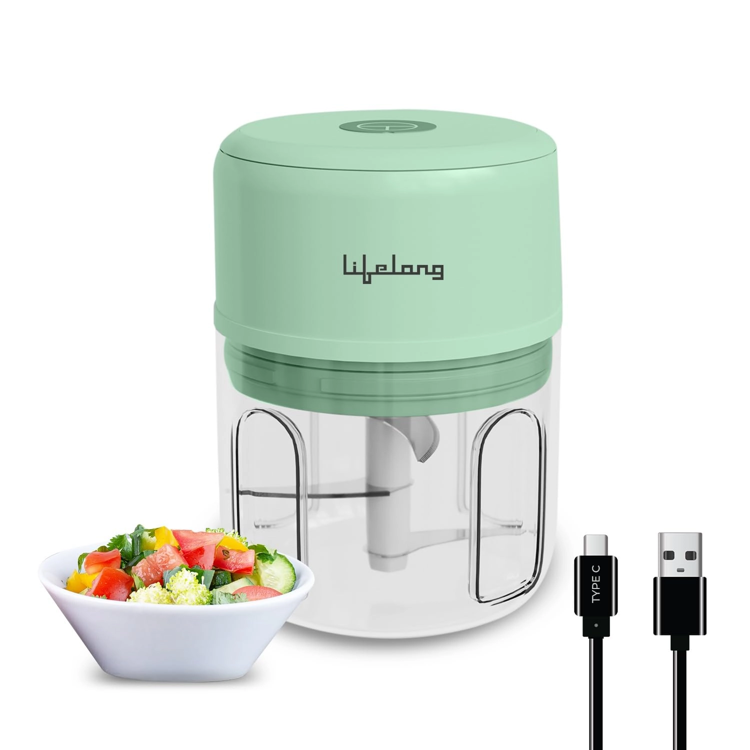 Lifelong Electric Chopper - 250 ml USB Rechargeable