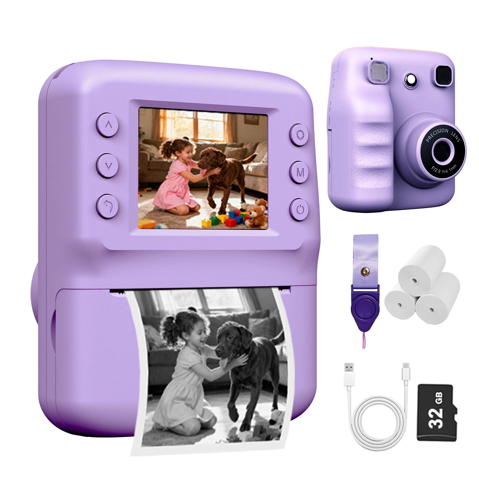 Kids Camera Instant Print - 1080P 32G