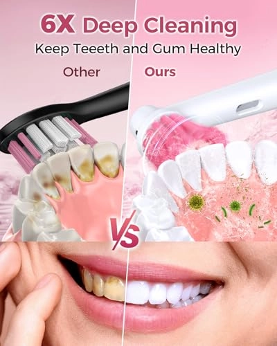 Rotating Electric Toothbrush - 8 Brush Heads 4 Modes 25-Day Battery Life