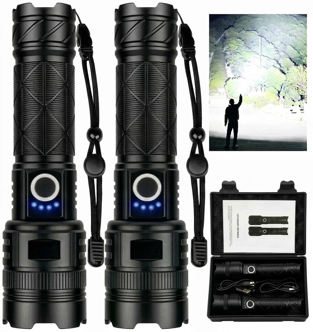 THY TRY KD-011 Flashlight - 5 Modes 2 Pack