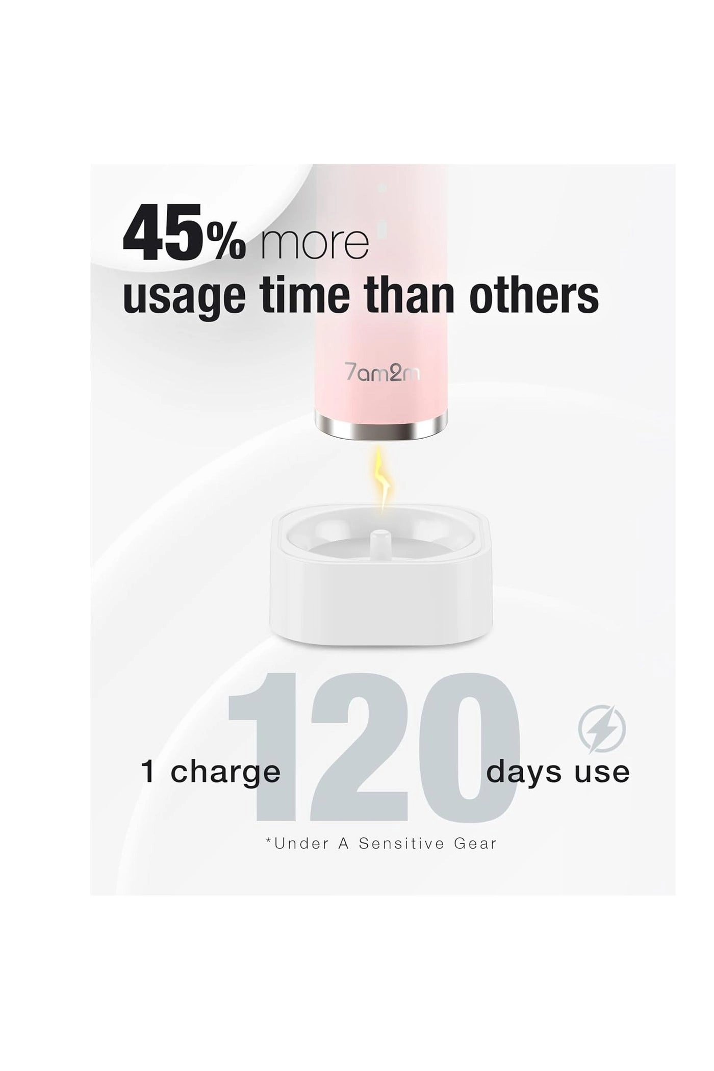 Sonic Electric Toothbrush - 6 Brush Heads 90-Day Battery