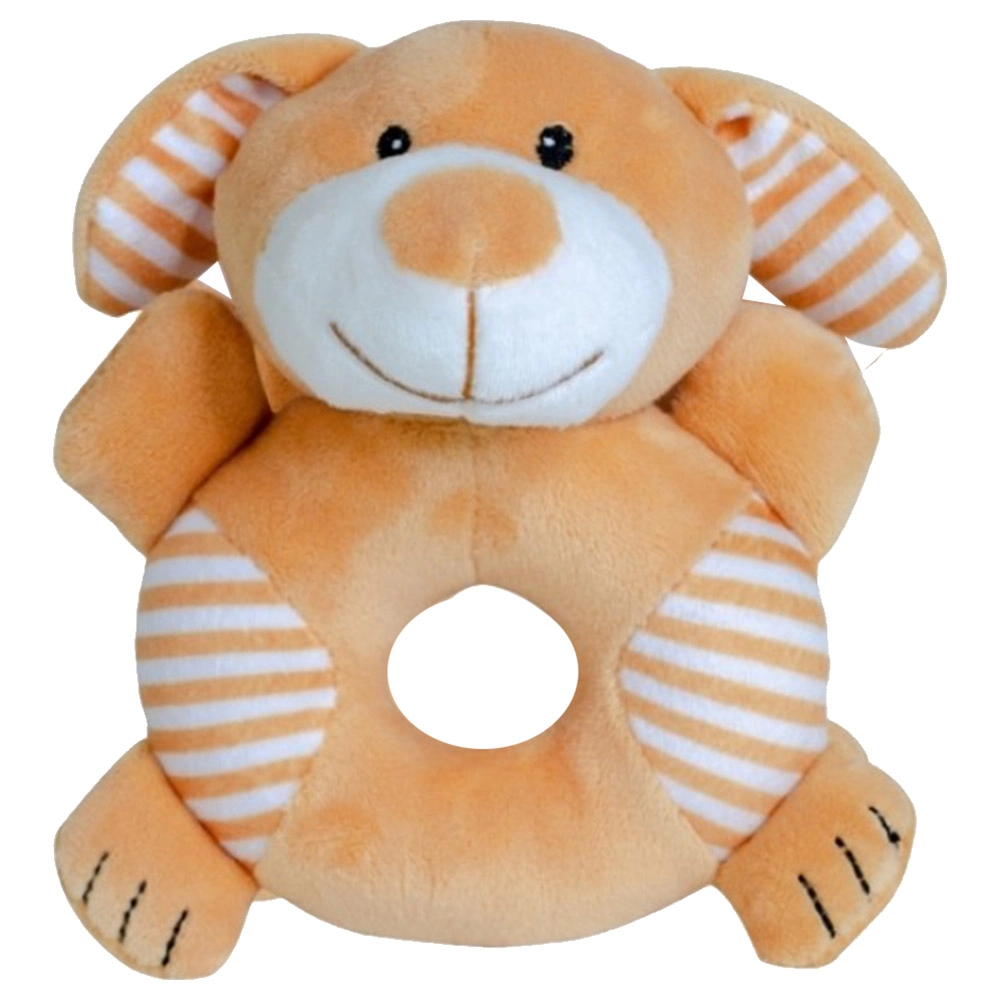 BabyWorks Cuddle Rattle - 3 months polyester Sandy Dog