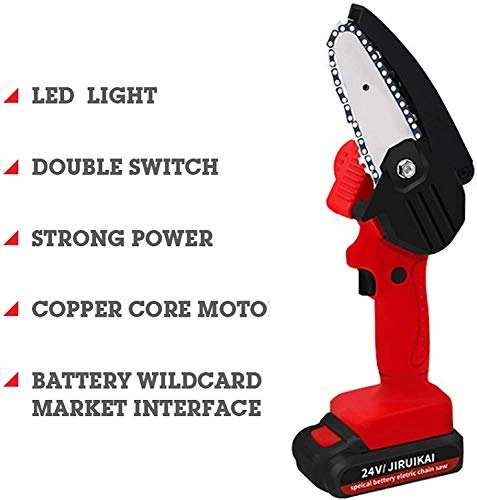 Mini Cordless Portable Chainsaw - Battery Powered Carrying Case