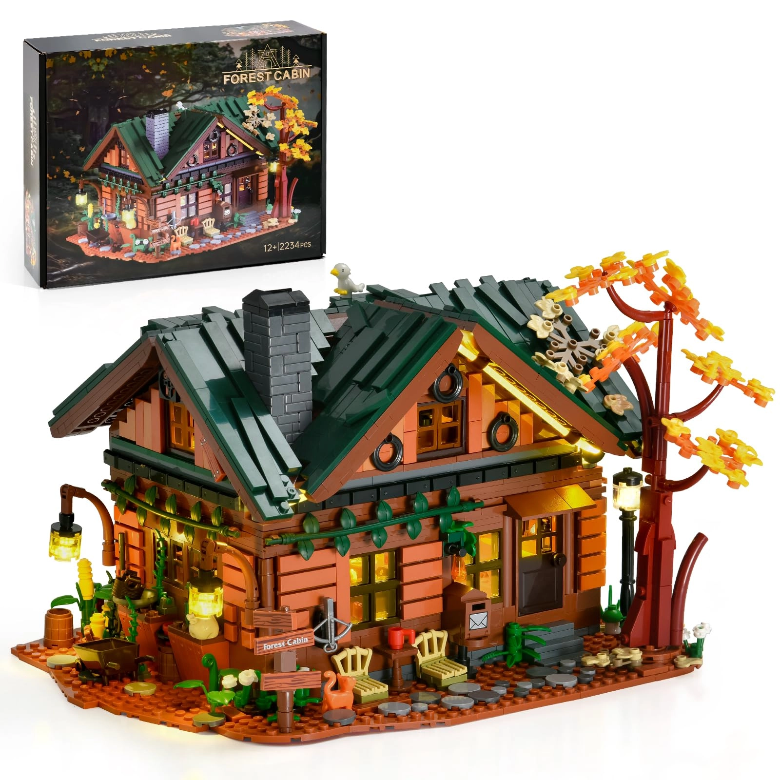 XITALAXU Forest Wooden Cabin Building Set (1004) - LED Light