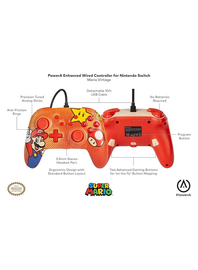 Nintendo Switch Enhanced Speedster Mario Controller Red