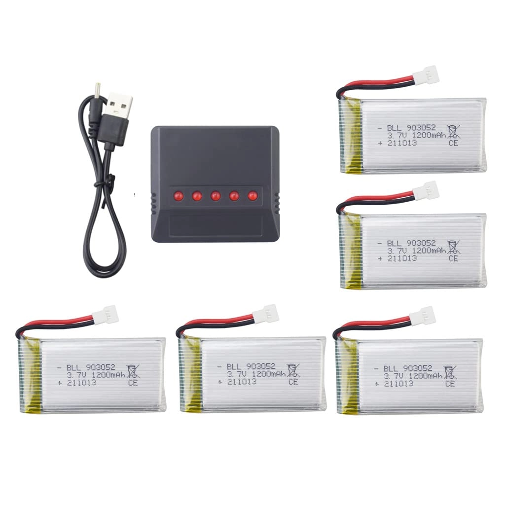 ZYGY Battery - 1200mAh 3.7V + 5in1 Charger