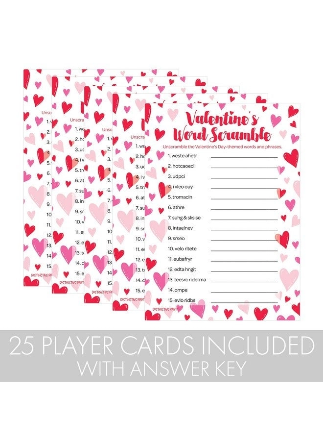 Valentine's Day Word Scramble Party Game