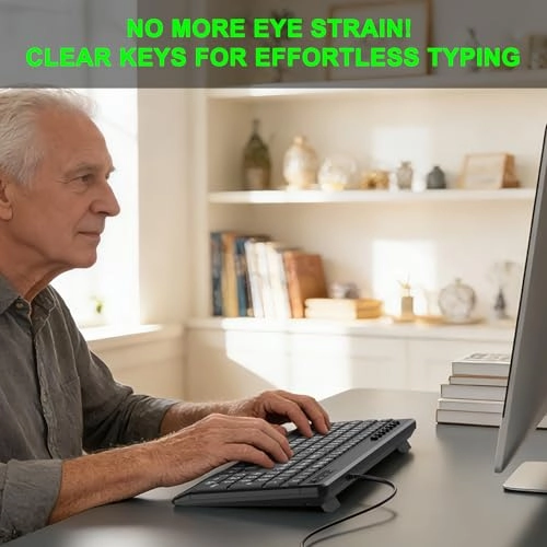 Large Print Computer Keyboard - Wired