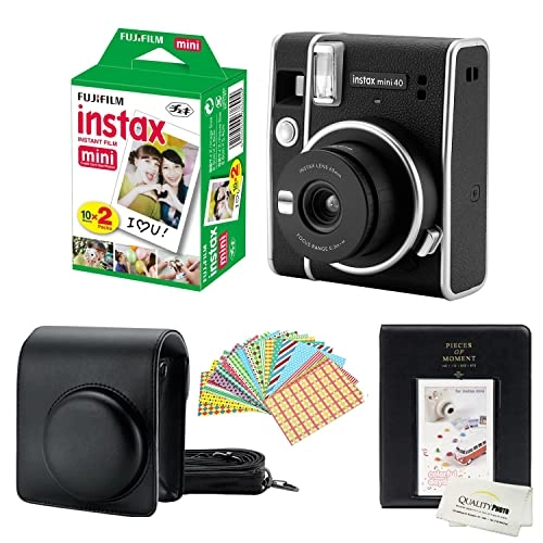 Instax Mini 40 - Instant + Value Pack (40 Sheets) + Shutter Accessories Bundle - 64 Pockets