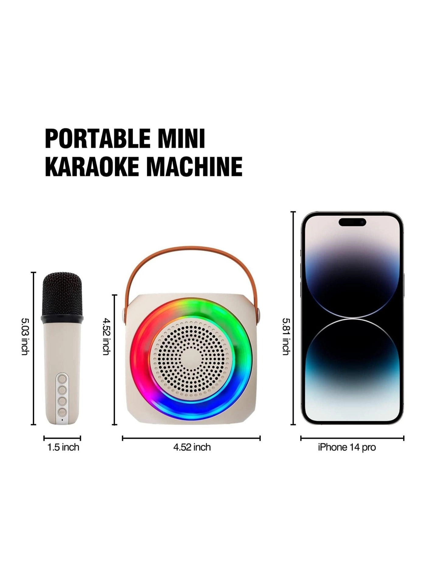 Karaoke Machine - 2 Wireless Microphones 10W