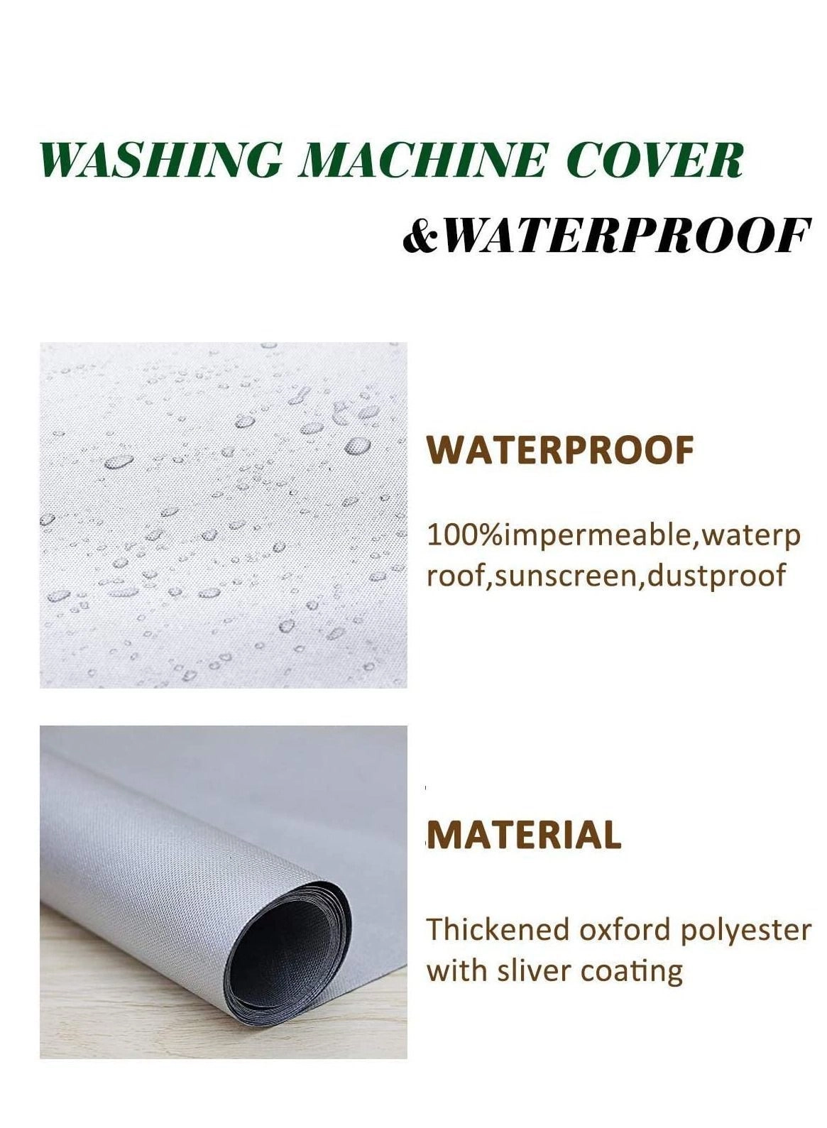 Washing machine cover - Waterproof Front Loading