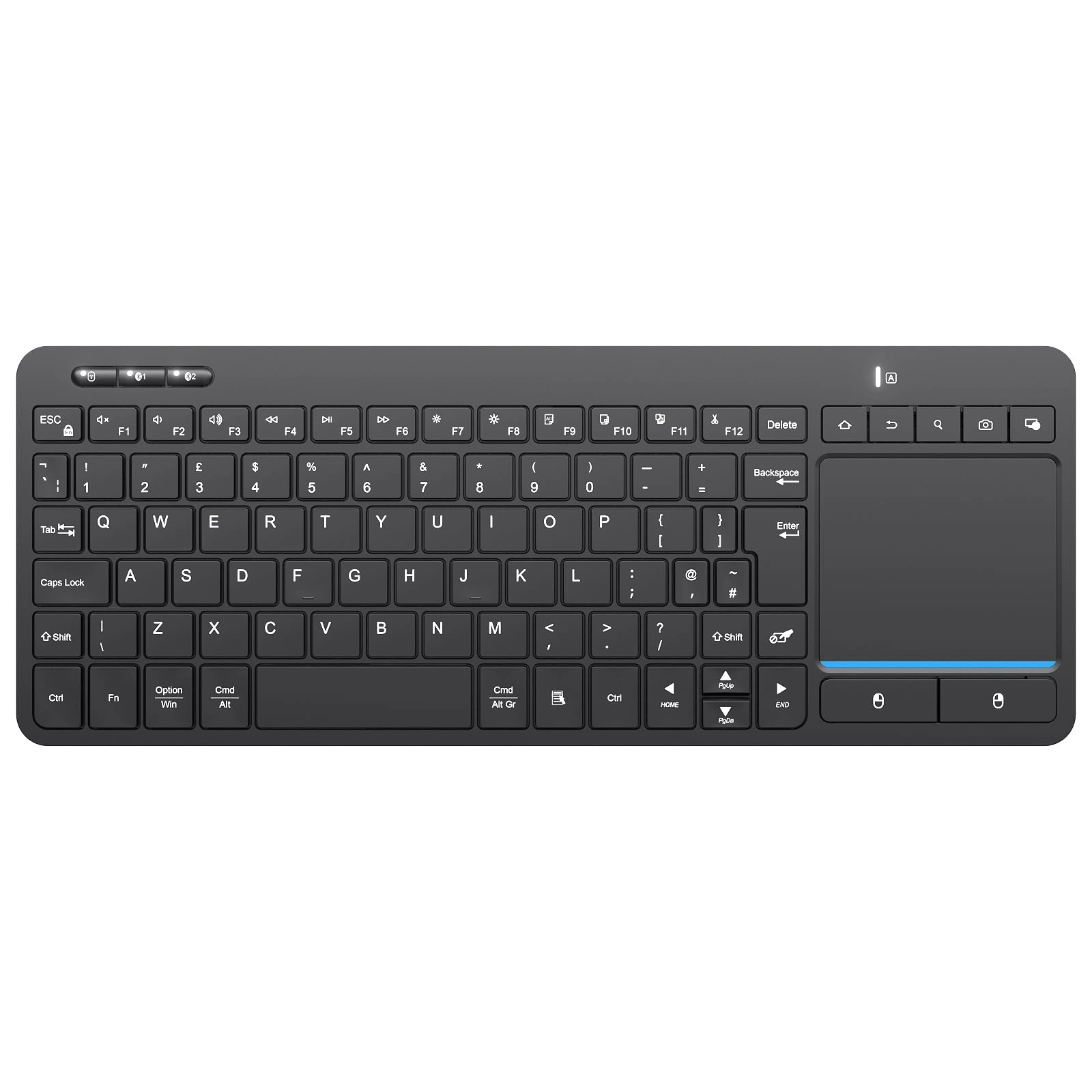 Bnnwa Multi-Device Wireless Keyboard with Trackpad - QWERTY UK Layout