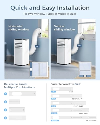 PAC002-8K - 8000 BTU 350 Sq.Ft 3-in-1