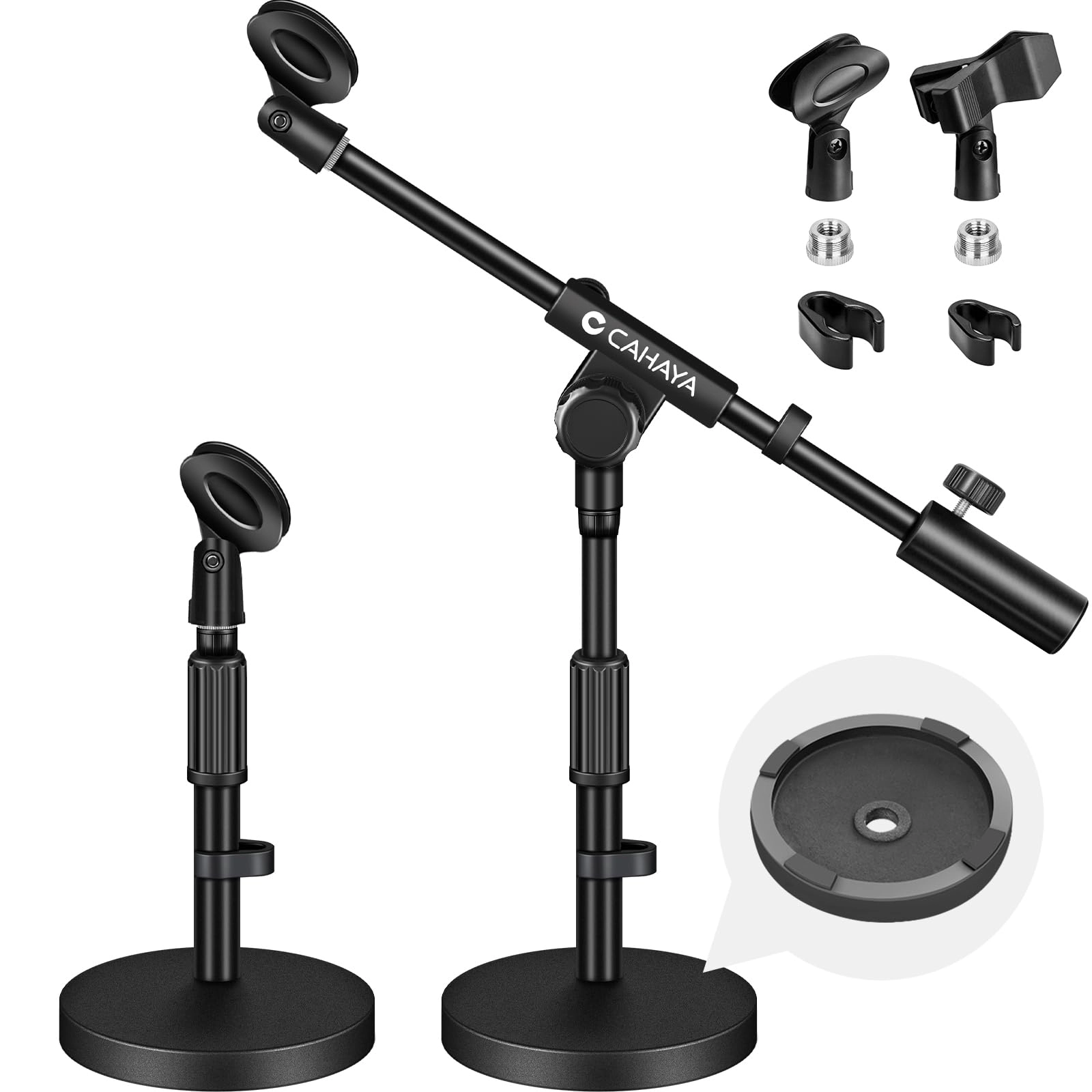 CAHAYA Desktop Microphone Stand - Black Tripod