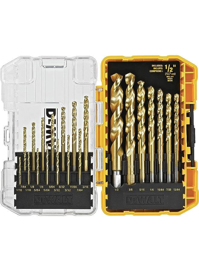 DeWALT Titanium Nitride Coated Drill Bit Set - Titanium Nitride Coating 21-Piece