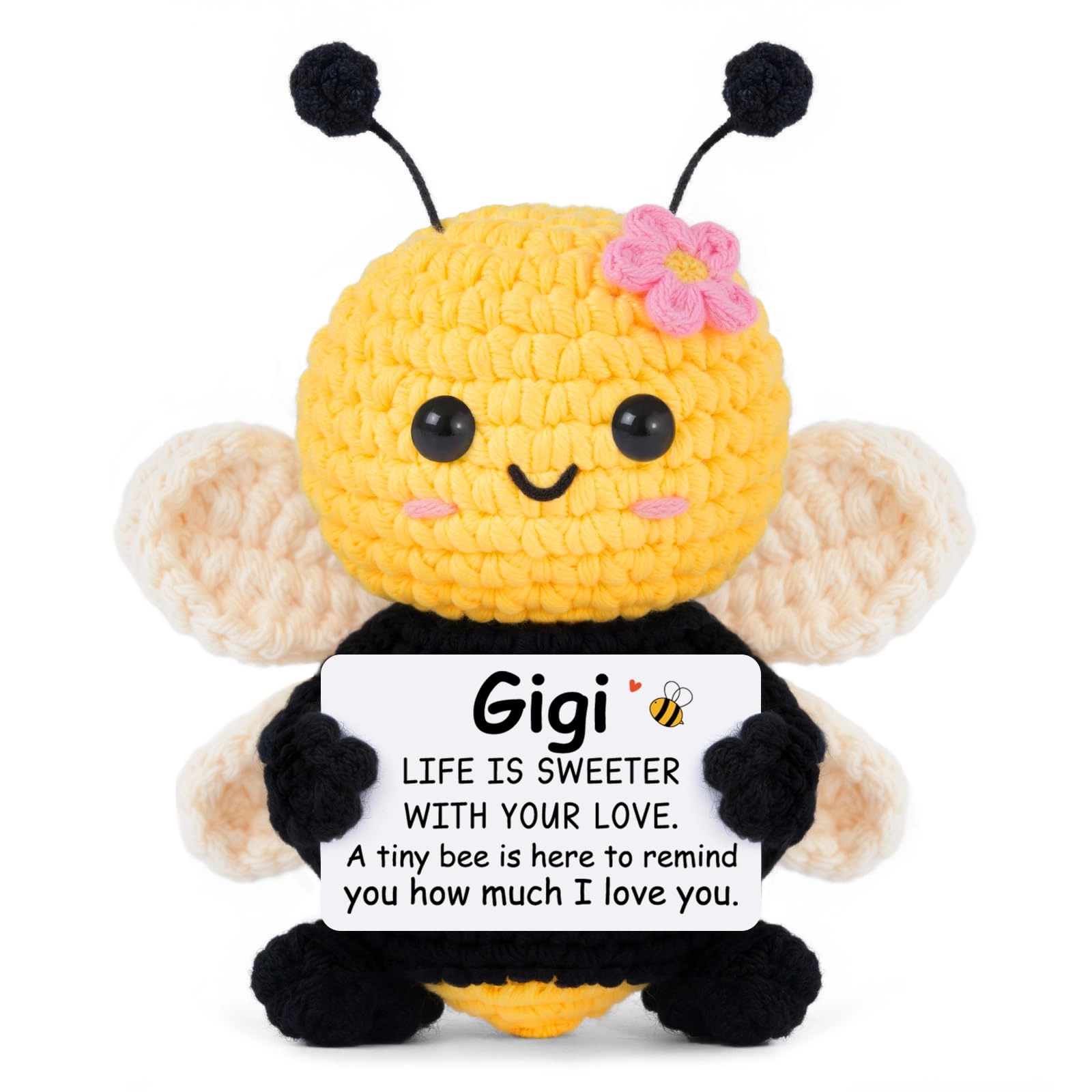 Gleevera Gigi Life is Sweeter with Your Love - Crochet Bees - Bee - 11 cm