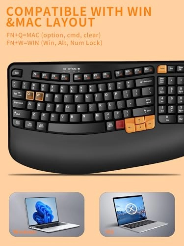 Ergonomic Wireless Keyboard - Wired