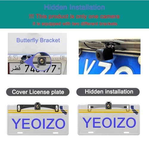 Wireless License Plate Backup Camera - WiFi 1080P