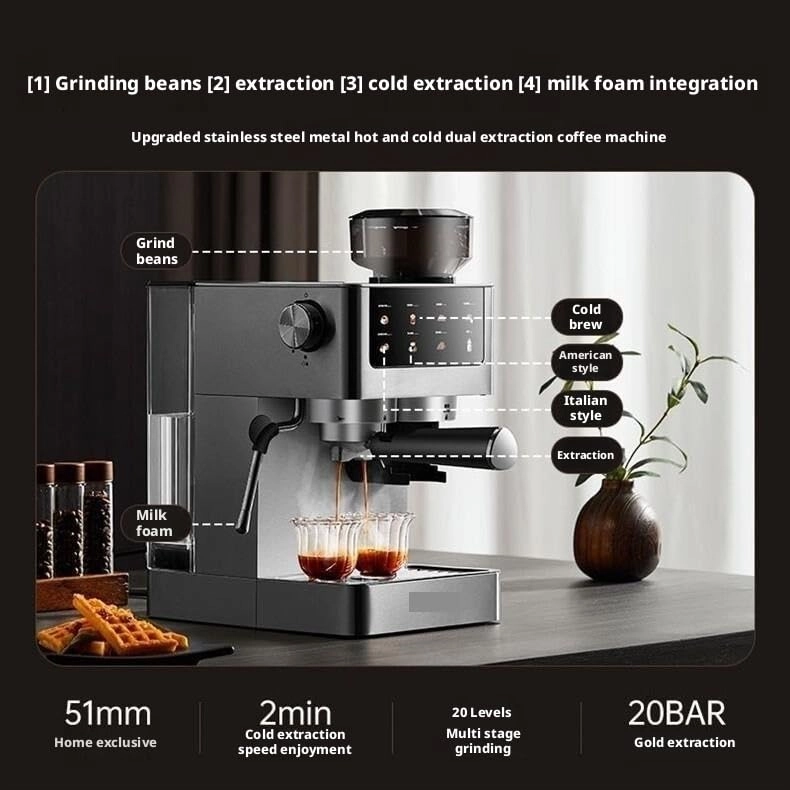 WQYSZAQYY - Grinding integrated Milk Frother