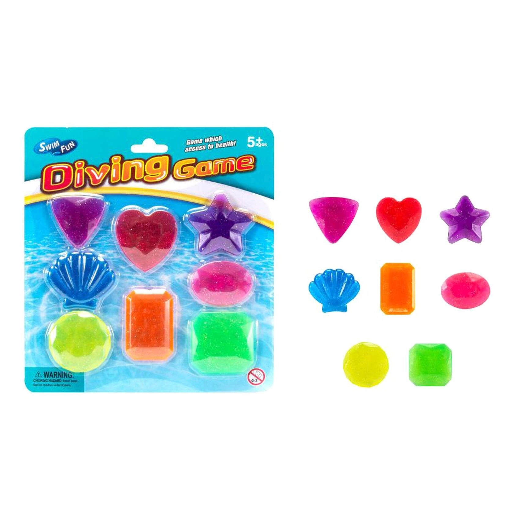 Diving Gemstone Toys - 8 Pcs Multi Colour