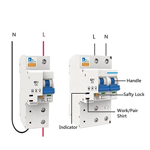 Smart WiFi Circuit Breaker Switch - 1/2P 10-100A 220V