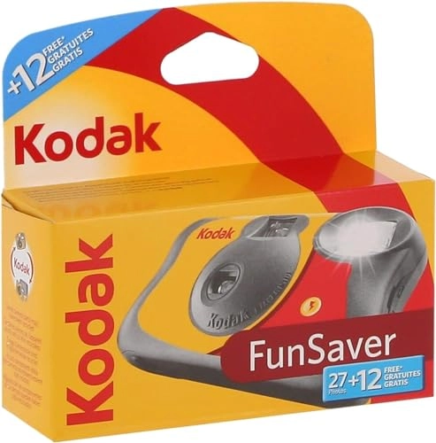 Funsaver 35mm One-Time Single-Use Disposable Camera - ISO-800 39 Exposures + Microfiber Cloth