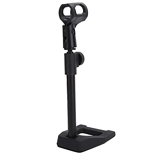 Microphone Stand - Portable Desktop Adjustable 23-28cm Black