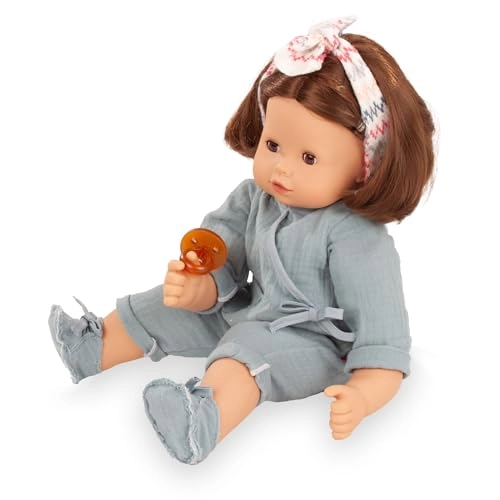 Maxy Muffin Doll - 16.5" Brown Hair Blue Romper Ages 3+
