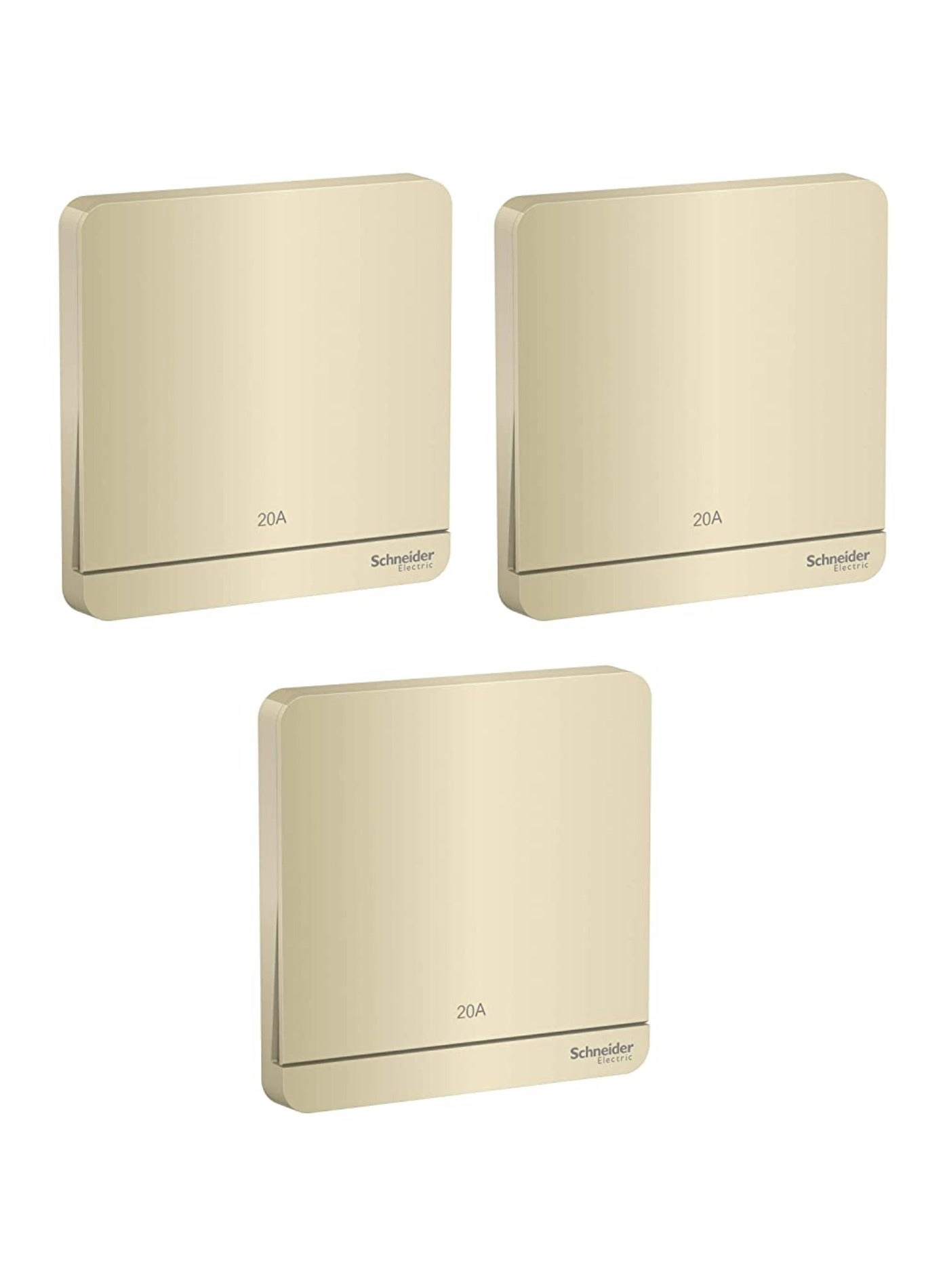 Schneider Electric AvatarOn 20A Double Pole Switch - 3 pcs