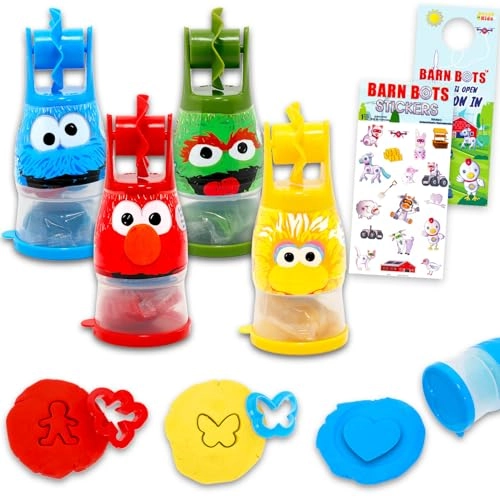 Sesame Street Dough Play Set - 4 pcs Bundle