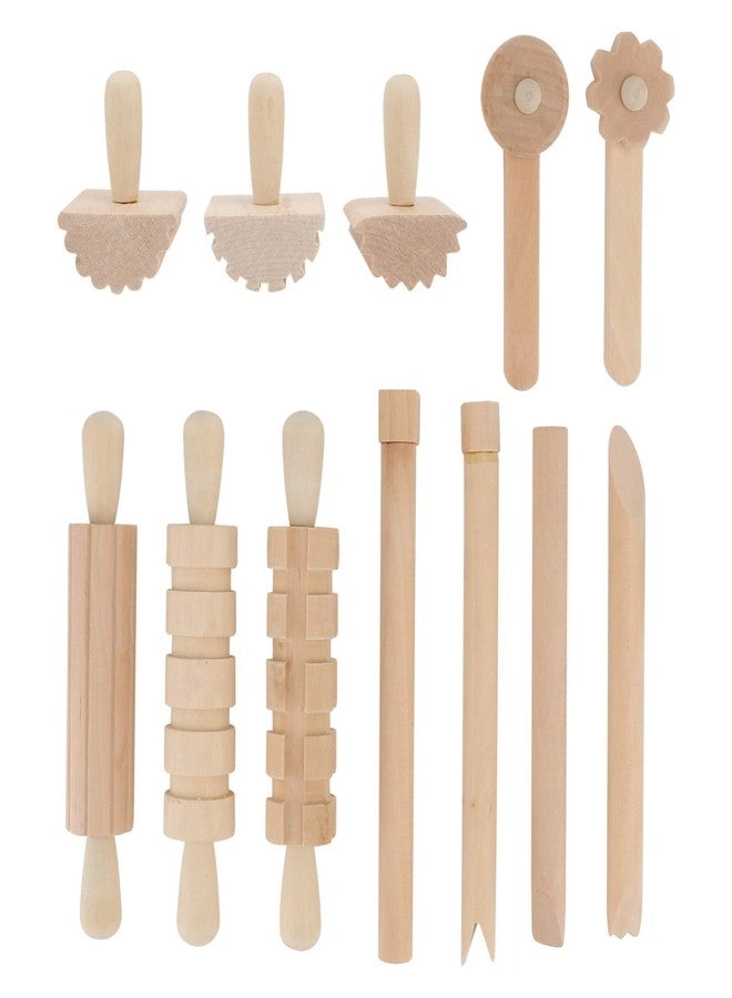 Toddmomy Clay Tool Set - Wooden 12Pcs