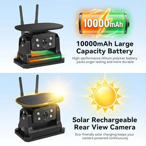 Solar Wireless Rear Camera - Night Vision
